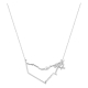 Diamond Map of UAE Necklace in 18K White Gold