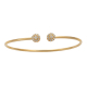 Diamond Open Circle Bangle in 18K Yellow Gold