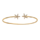 Open Flower Bangle in 18K Yellow Gold