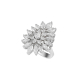 Diamond Wedding Ring , Single Pear Shape & Marquise Shape Diamonds in 18K White Gold