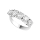 Diamond Engagement For Five Diamonds Ring in 18K White Gold