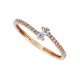 Diamond Open Fashion Ring in 18K Rose Gold