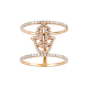 Diamond Hamsa Hand Ring in 18K Rose Gold