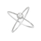 Diamond Crown Design Ring in 18k White Gold