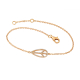 Diamond Peace Sign Bracelet in 18K Rose Gold with Diamonds 2