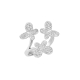 Diamond Three Butterfly Ring in 18K White Gold
