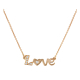 Diamond LOVE Necklace in 18K Rose Gold