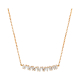 Tapered Baguette Diamond Necklace in 18K Rose Gold