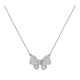 Diamond Butterfly Necklace in 18K White Gold